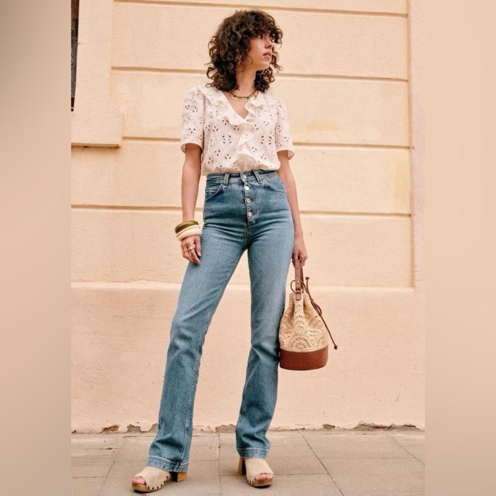 Sezane Justin Jeans Denim Trouser